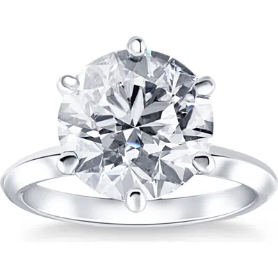Bliss Diamond Certified 7ct Solitaire Diamond Engagement Ring 14k Gold Lab Grown In Silver
