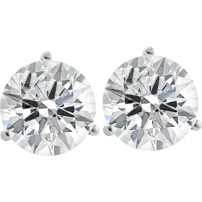 Bliss Diamond Certified 8 Ct Tw 14k Gold Lab Grown Round-cut Diamond Martini Studs In Silver
