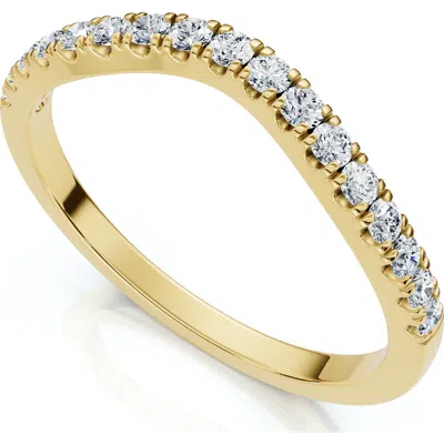 Bliss Diamond Curved Accent Diamond Guard Ring 14k Gold Lab Grown