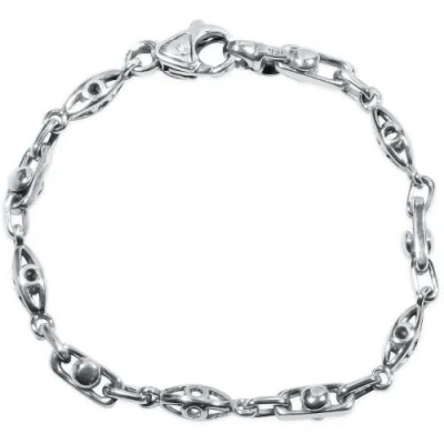 Bliss Diamond Designed 16 Gram Solid Silver Bracelet 8.5"