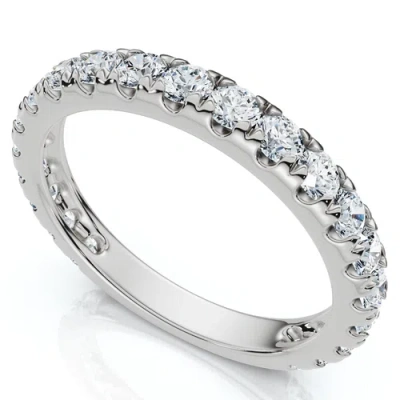 Bliss Diamond Diamond 3/4 Eternity Wedding Ring 14k Gold Lab Grown In Silver
