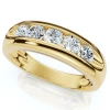 Bliss Diamond Diamond 5-stone Wedding Ring Channel Set 10k Gold Lab Grown In 10k Yellow Gold