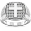Bliss Diamond Diamond Cross Ring 10k Gold Lab Grown