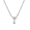 Bliss Diamond Diamond "t" Initial Pendant 18" Necklace 14k Gold Lab Grown In Metallic