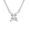 Bliss Diamond Diamond "x" Initial Pendant 18" Necklace 14k Gold Lab Grown In Silver