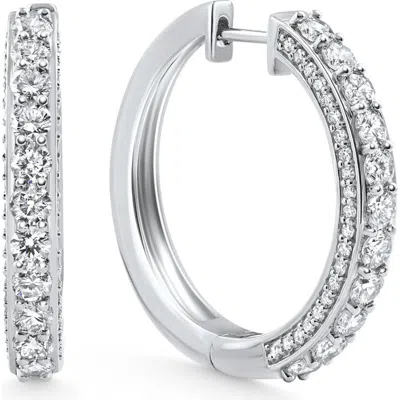 Bliss Diamond Earrings 1.25" Tall In White Gold