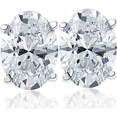 Bliss Diamond Earrings In 14k White Gold