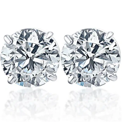 Bliss Diamond Earrings In 14k White Gold