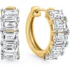 Bliss Diamond Earrings 3/4" In Yellow Gold