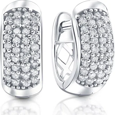 Bliss Diamond Earrings Gold Lab Grown 1/3" In Silver