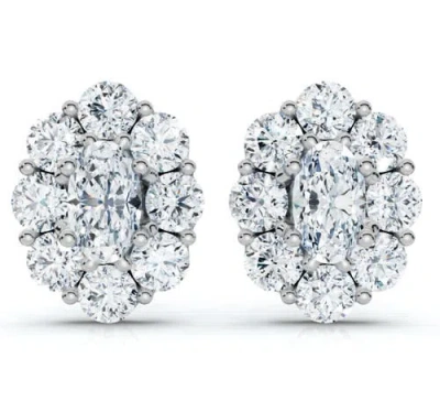 Bliss Diamond Earrings Lab Grown In White Gold