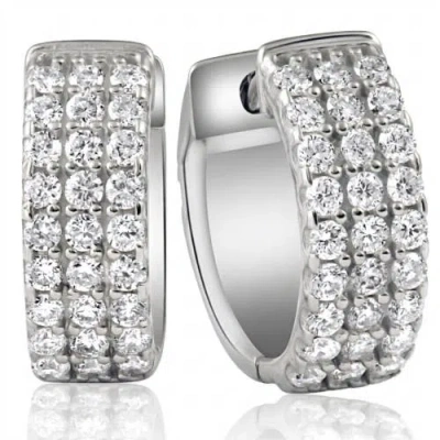 Bliss Diamond Earrings Silver Lab Grown