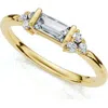 Bliss Diamond Emerald Diamond Stackable Wedding Ring Women Anniversary Band 14k Gold Lab Grown