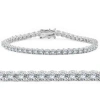 Bliss Diamond F Vs 6ct Ex3 Lab Grown Diamond Tennis Bracelet 18k White Gold 7 Inches In 18k White Gold