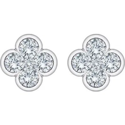 Bliss Diamond Fashion Clover Or Gold Lab Grown In White Gold