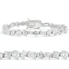 Bliss Diamond F/vs 15ct Mixed Fancy Cut Diamond Tennis Bracelet 14k Gold Lab Grown 7" In 14k White Gold