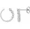 Bliss Diamond Fvs 1ct Lab Grown Graduated Diamond Circle Studs Earrings 14k White Gold 15mm In 14k White Gold