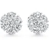 Bliss Diamond 3.60ct Diamond Cluster Pave Studs Screwback Earrings 14k Gold Lab Grown In White Gold