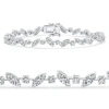 Bliss Diamond 3.70ct 14k Gold Diamond Tennis Bracelet 7" Lab Grown In 14k White Gold