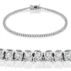 Bliss Diamond 2ct Lab Grown Diamond Tennis Bracelet 14k Gold 7" In 14k White Gold