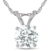 Bliss Diamond 1/2 Carat Solitaire Lab Grown Diamond Pendant 14k Gold In 14k White Gold