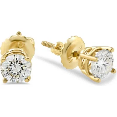 Bliss Diamond 1/4 Ct Diamond Screw Back Studs 14k Gold Lab Grown Eco Friendly In 14k Yellow Gold