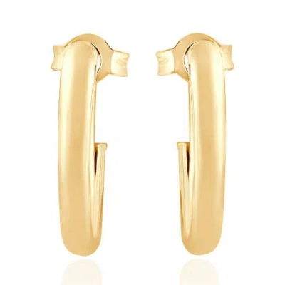 Bliss Diamond Hoop Earrings .5"  Tall 1 Grams In Gold