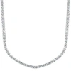 Bliss Diamond Huge 23 Ct Moissanite Tennis Necklace 14k Gold 18" In 14k White Gold