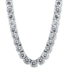 Bliss Diamond Huge 69 Ct Diamond Tennis Necklace 14k Gold 18" Lab Grown In 14k White Gold
