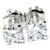 Bliss Diamond 1/2ct Round Diamond Studs Screw Back 14k Gold In 14k White Gold