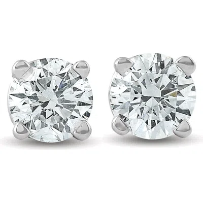 Bliss Diamond 3/8 Ct Tdw 14k Gold Lab Grown Diamond Studs Screw Back Earrings In 14k White Gold