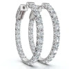 Bliss Diamond Lab Grown Earrings 10k Gold 1 1/4" Tall In 10k White Gold