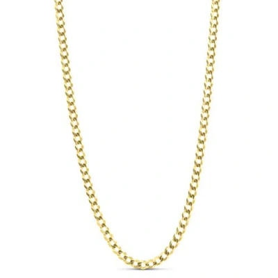 Bliss Diamond Mens Solid 14k Gold 22" Curb Chain With Lobster Clasp 8.5 Grams 3mm