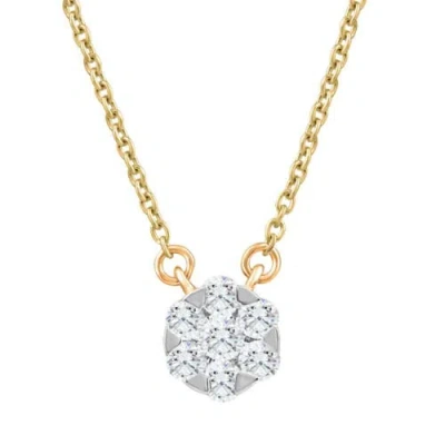 Bliss Diamond Necklace 18" In 10k Yellow Gold