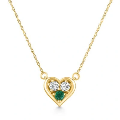 Bliss Diamond Necklace Lab Grown In 10k Yellow Gold