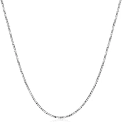 Bliss Diamond Necklkace 14k Gold Lab Grown In Silver