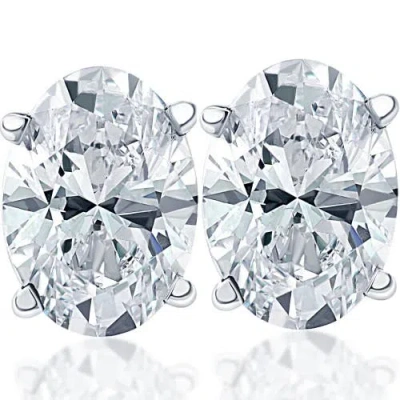 Bliss Diamond Oval Diamond Studs 14k Gold Lab Grown