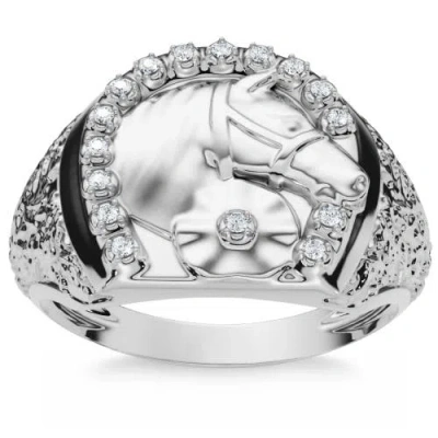 Bliss Diamond Pinkie Horse Lucky Diamond Ring Gold Lab Grown