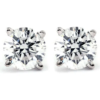 Bliss Diamond Platinum 1/2ct Diamond Studs Screw Back Lab Grown In 950 Platinum