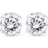 Bliss Diamond Platinum 2ct Tw Round Cut Diamond Studs Lab Grown In Metallic