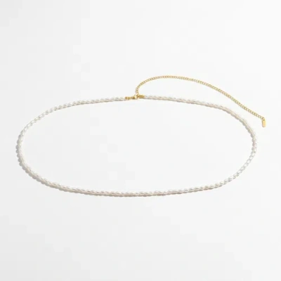 Bliss Diamond Scorpios Belly Chain 25-32" Adjustable Length With 5mm Freshwater Pearls In Gold
