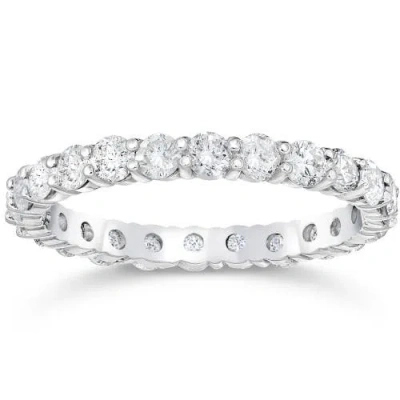 Bliss Diamond Stackable 14k Gold Band Lab Grown In Silver