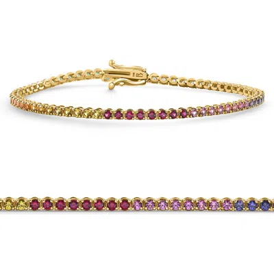 Bliss Diamond Tennis Bracelet 7" In Gold