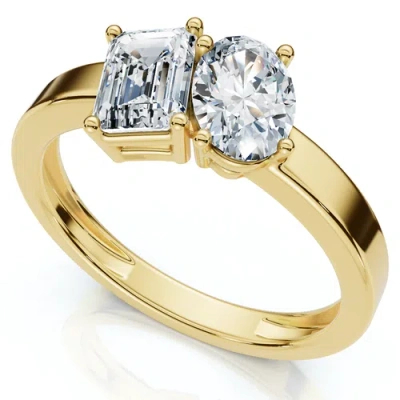 Bliss Diamond Toi Et Moi 1ct Diamond Ring 14k Gold Lab Grown