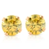 Bliss Diamond 1/4 Ct T.w. Fancy Canary Lab Diamond Studs 14k Gold Lab Grown In 14k Yellow Gold