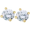 Bliss Diamond Vvs 2 Ct 14k Gold Moissanite Screw Back Studs 6mm