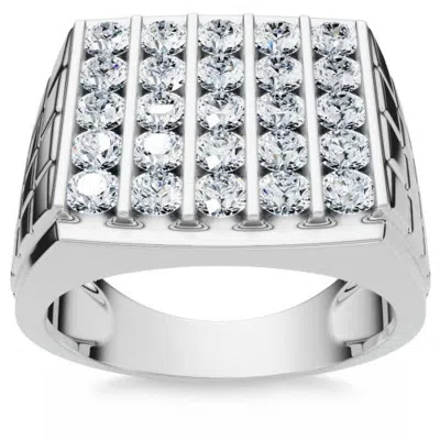 Bliss Diamond Wedding Anniversary Ring 10k Gold Lab Grown In 10k White Gold