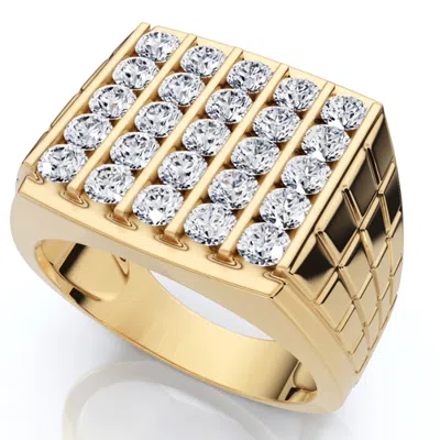Bliss Diamond Wedding Anniversary Ring 10k Gold Lab Grown In 10k Yellow Gold