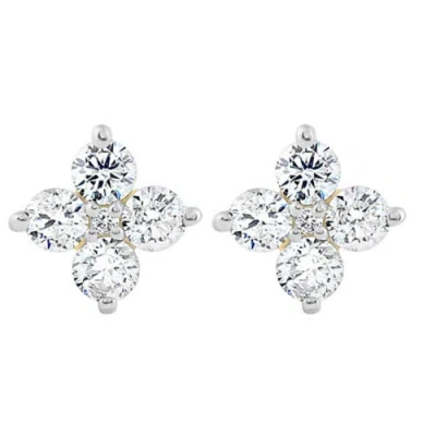 Bliss Diamond Yellow Gold Earrings Lab Grown In 10k Yellow Gold