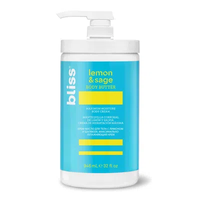 Bliss Lemon & Sage Body Butter 32 oz In White